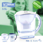 Plastic Drinking Alkaline Water Filter Pitcher BPA Free 3.5L With High PH