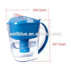 Antioxidant High PH Alkaline Water Filter Jug , Plastic Wellblue Water Pitcher