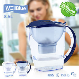 Plastic Drinking Alkaline Water Filter Pitcher BPA Free 3.5L With High PH