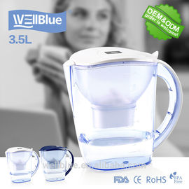 Plastic Drinking Alkaline Water Filter Pitcher BPA Free 3.5L With High PH