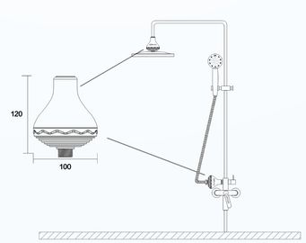 WellBlue OEM Chlorine Removal Shower Filter , Portable SPA Shower Head Filter