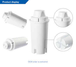 Active Carbon / Resin Water Jug Filter Cartridges For Water Purifier White Color