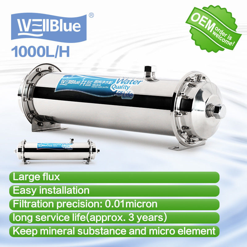 WellBlue Household UF Kitchen Water Filter 1000L/H Stainless Steel Shell