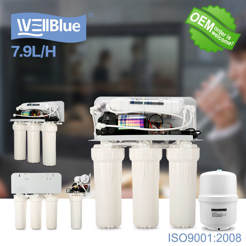 Household Reverse Osmosis Water Filtration System With 3.2G Storage Tank
