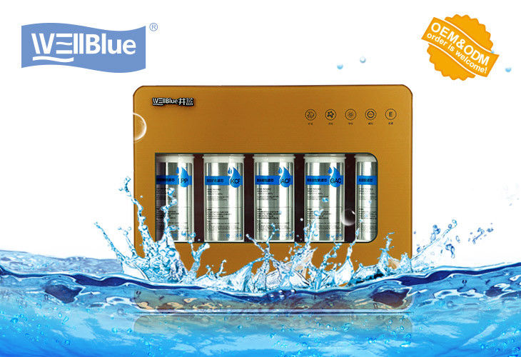 5 Stages 0.01 Micron Alkaline UF Mineral Water Filter Under Sink ABS Material