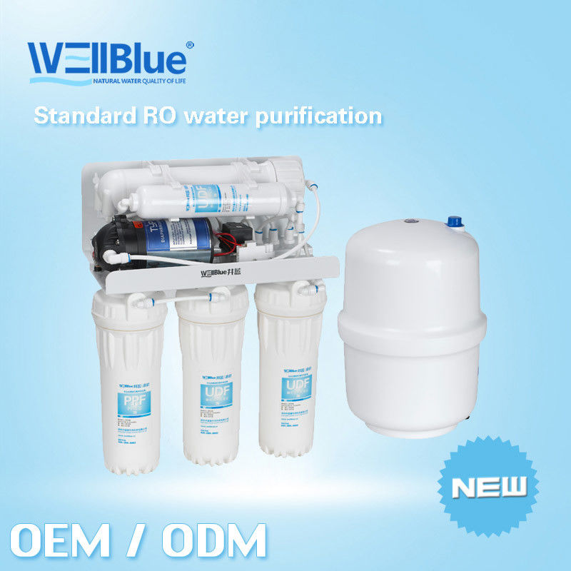 5 Stages Undersink Reverse Osmosis Water Filter Machine 3.2 G Steel Tank 110V/220V